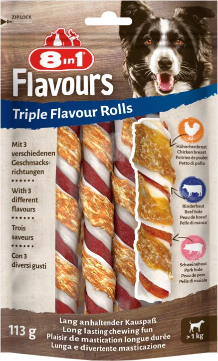 8in1 Triple Flavour Rolls 3 stuks