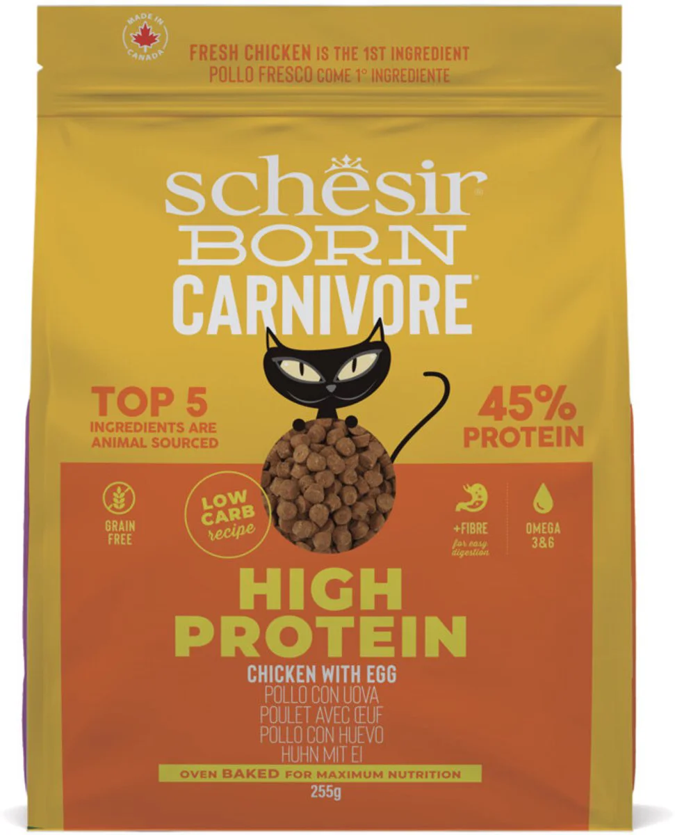 Schesir Born Carnivore Kattenvoer Chicken & Egg 255 gr