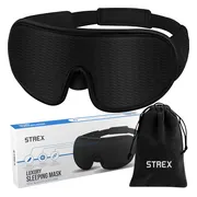 Strex Luxe Slaapmasker - 3D Ergonomisch - 100% Verduisterend - Traagschuim - Slaap Masker - Oog Masker