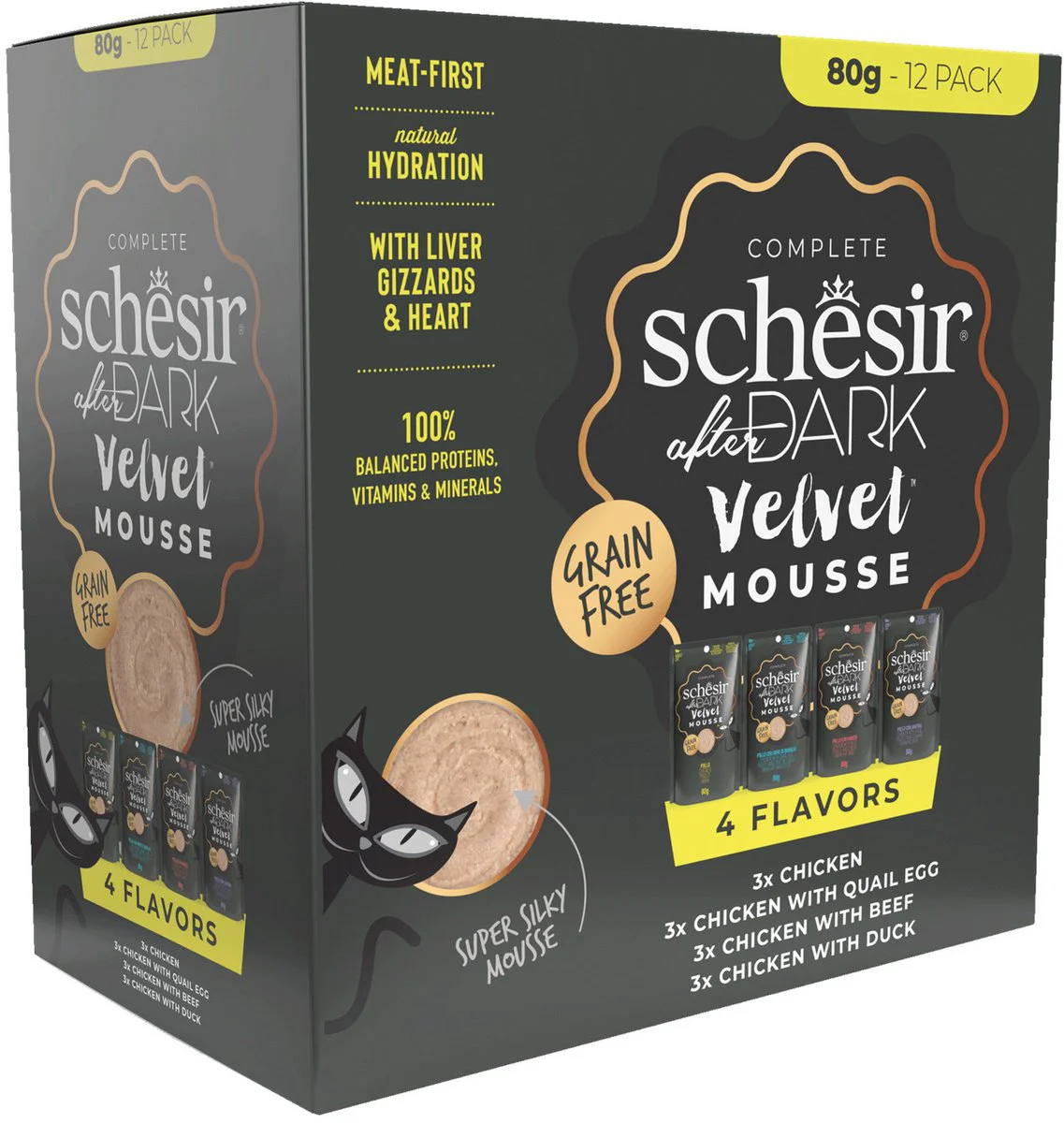 Schesir After Dark Velvet Mousse Variatie-Pack 12 x 80 gr