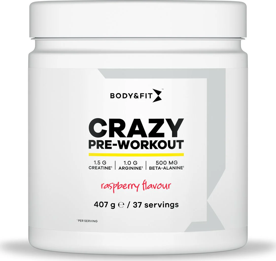 Body & Fit Crazy Pre-Workout Frambozen 407GR