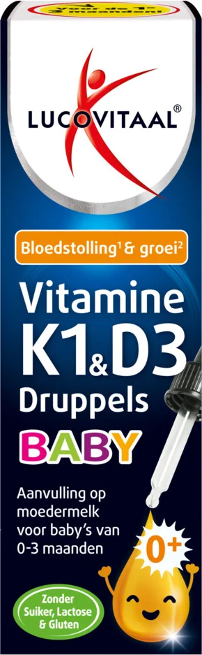 2x Lucovitaal Vitamine K1 & D3 Druppels Baby 14,5 ml