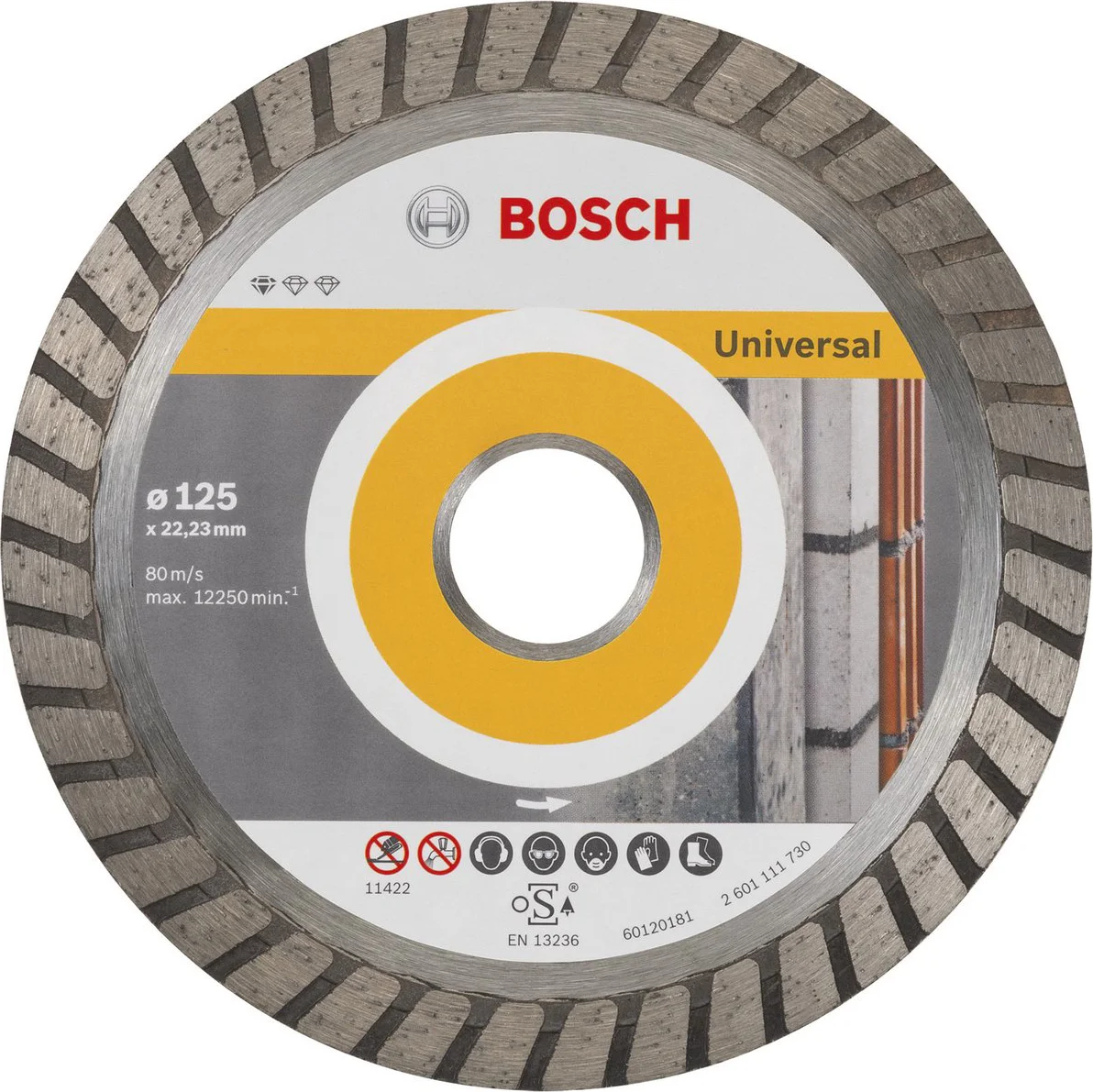 Bosch Professional Standard for Universal Turbo Diamantdoorslijpschijf 125x22,23mm - 2608602394