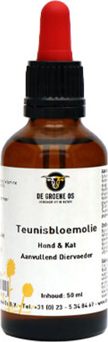 De Groene Os Teunisbloem-Borageolie Hond & Kat 50ML