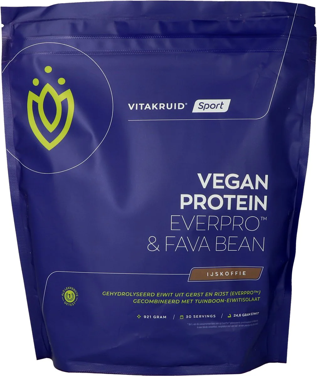 Vitakruid Vegan Protein EverPro & Fava Bean IJskoffie 921 gr