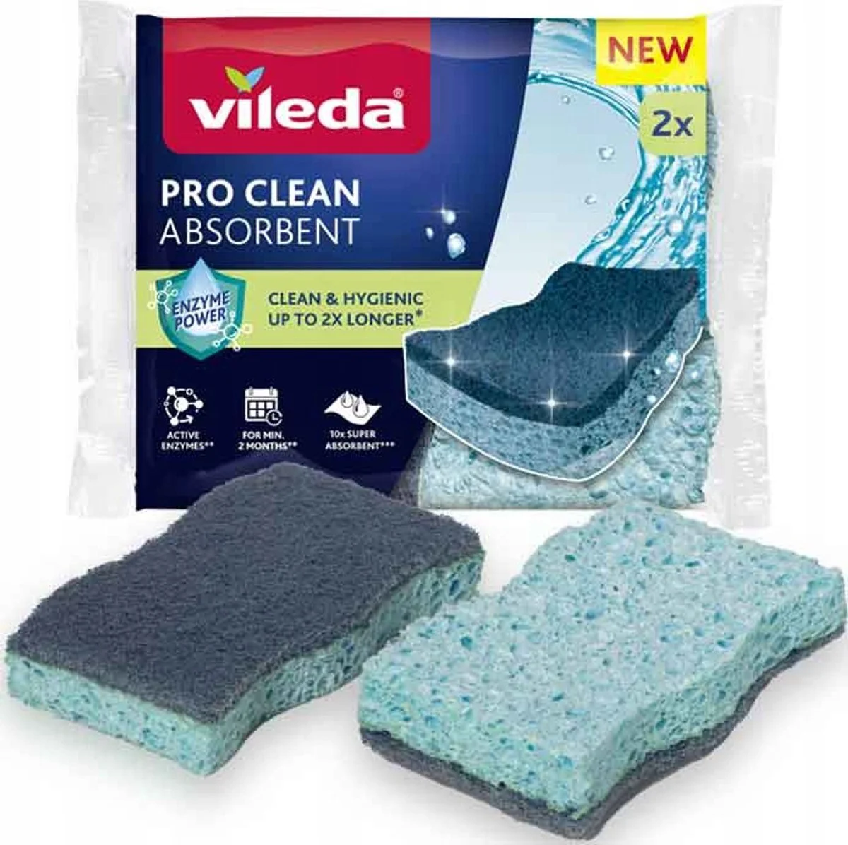 Vileda Schuursponsen Pro Clean Viscose 2 stuks