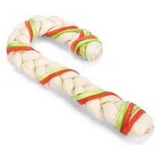 Beeztees Kerst Braided Rawhide Cane - Hondensnacks - 1 stuk