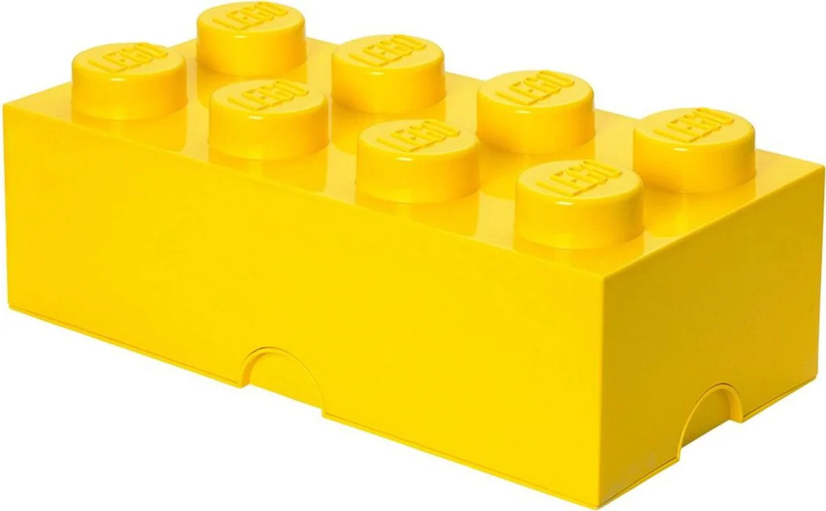 LEGO Opbergsteen met 8 noppen - geel