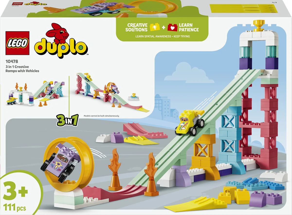 LEGO DUPLO 3-in-1 creatieve hellingen met voertuigen 10478