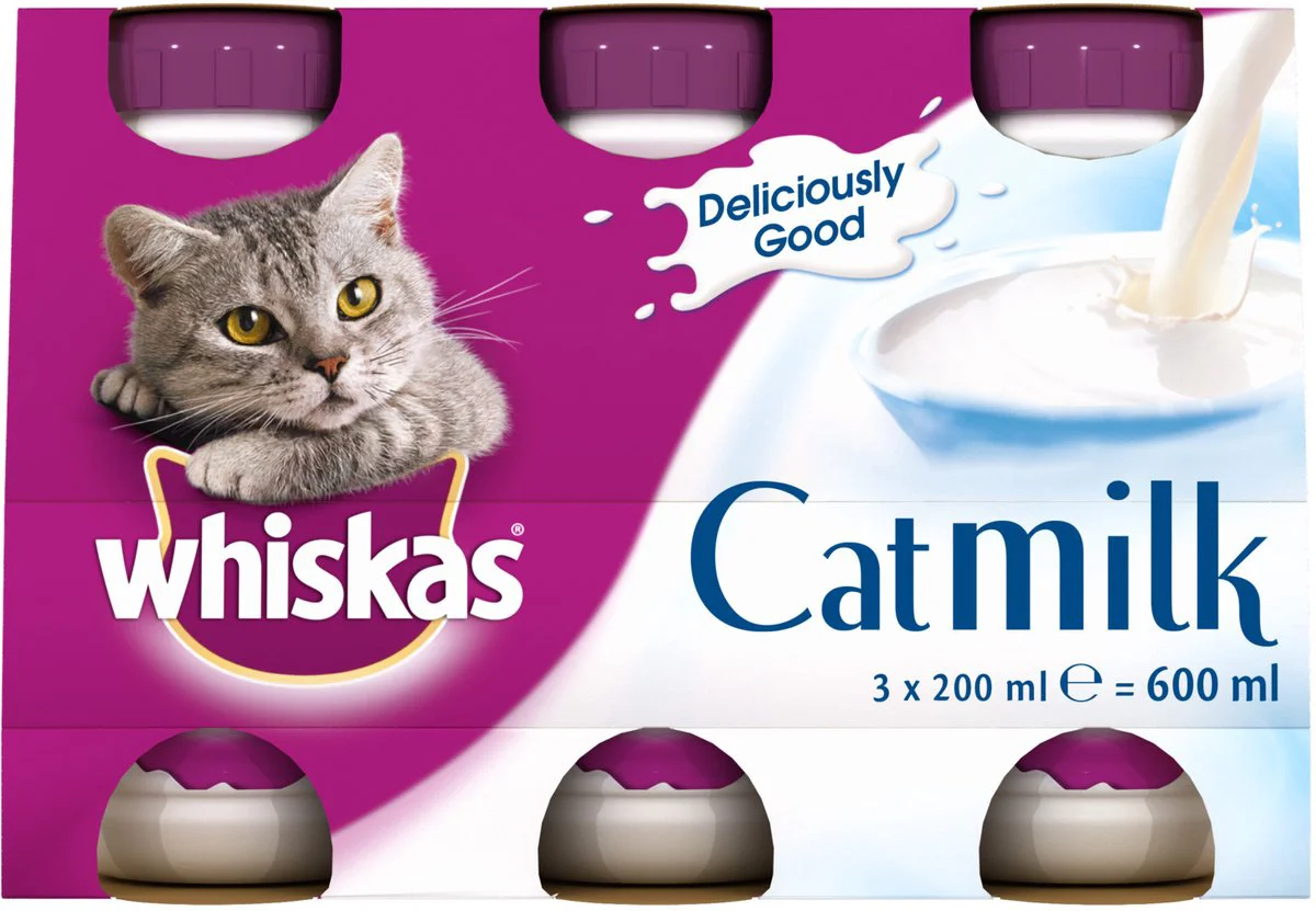 Whiskas Kattenmelk Flesje 3 x 200 ml