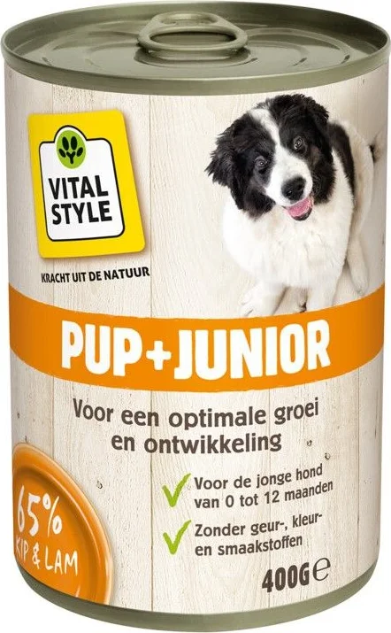 Vitalstyle Hondenvoer Nat Puppy - Junior 400 gr