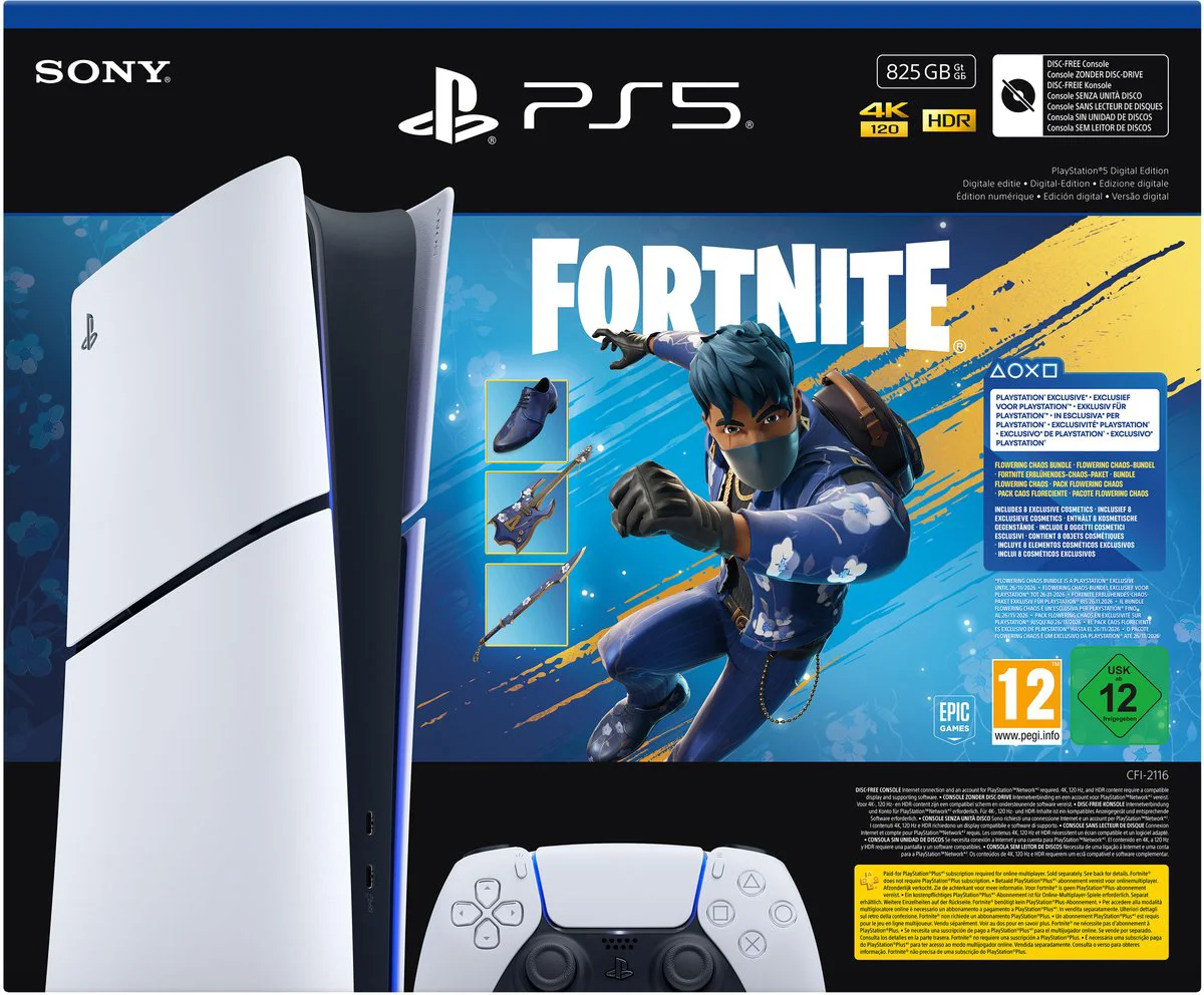 Sony PlayStation 5 Slim Digital Edition - Fortnite Flowering Chaos bundel