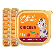 16x Edgard & Cooper Kattenvoer Adult Pate Kip 85 gr