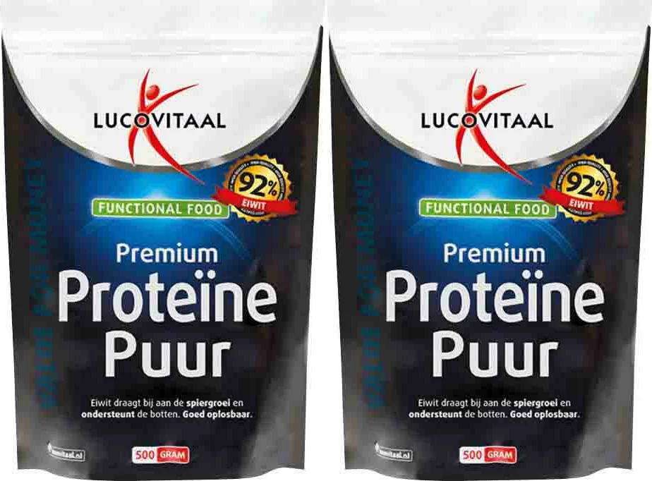 2x Lucovitaal Premium Soja Proteïne Puur 500 gr