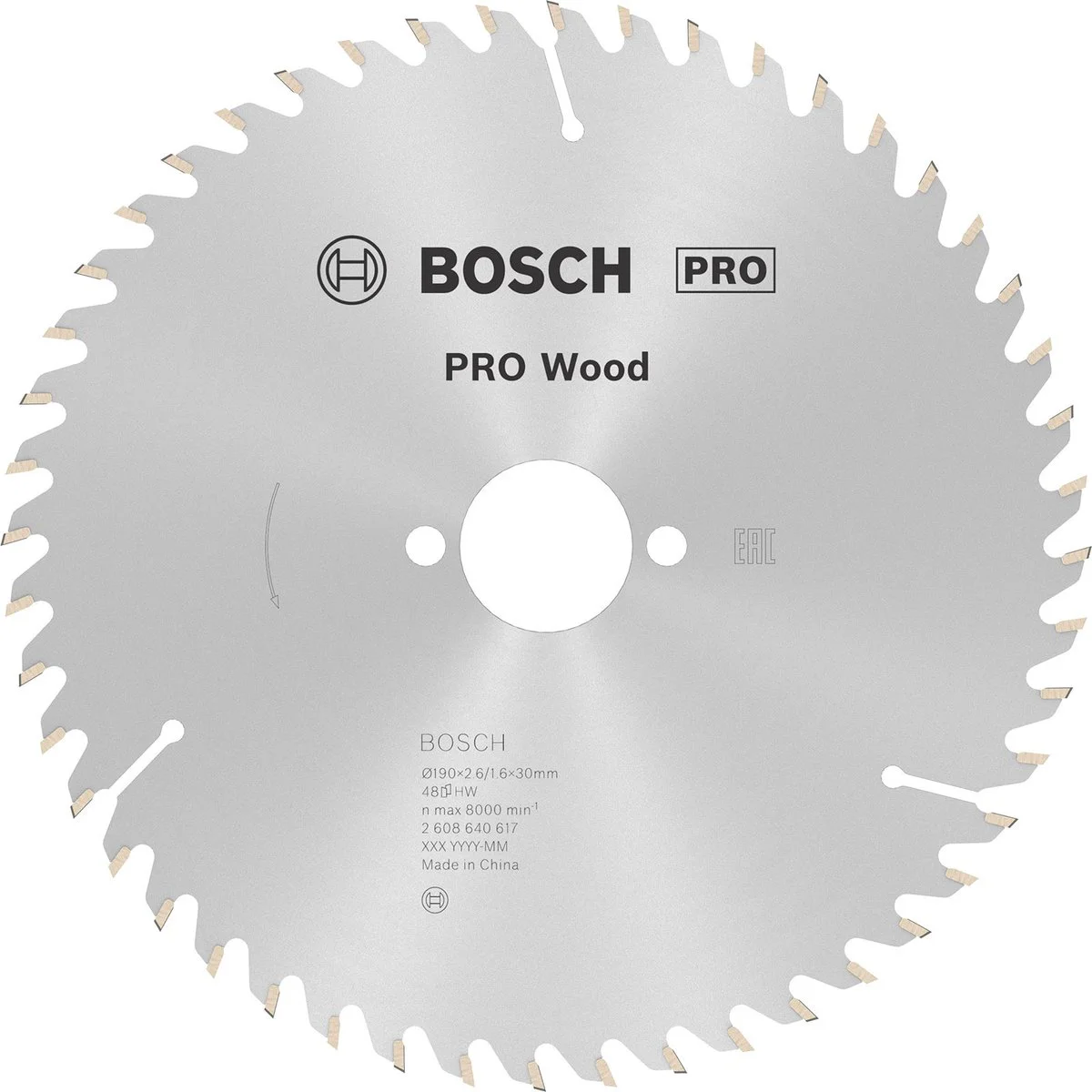 Bosch Professional Cirkelzaagblad PRO Wood | Ø 190 x 2,6 x 30mm 48T - 2608640617