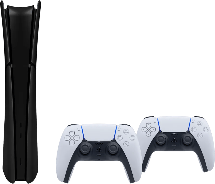 Sony PlayStation 5 Slim Digital Edition + Covers Zwart + Extra Controller Wit