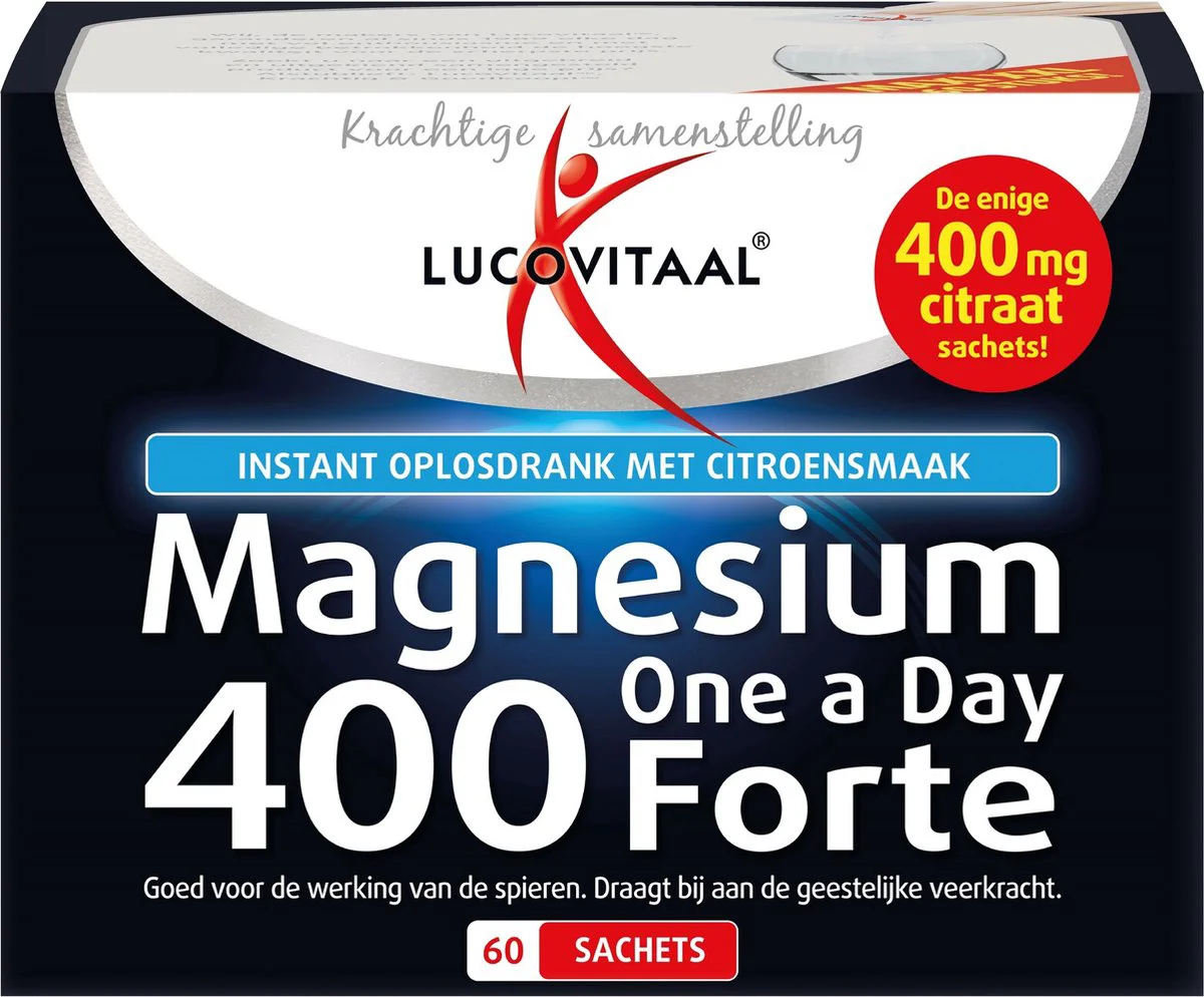 Lucovitaal Magnesium 400 Forte One a Day 60 sachets