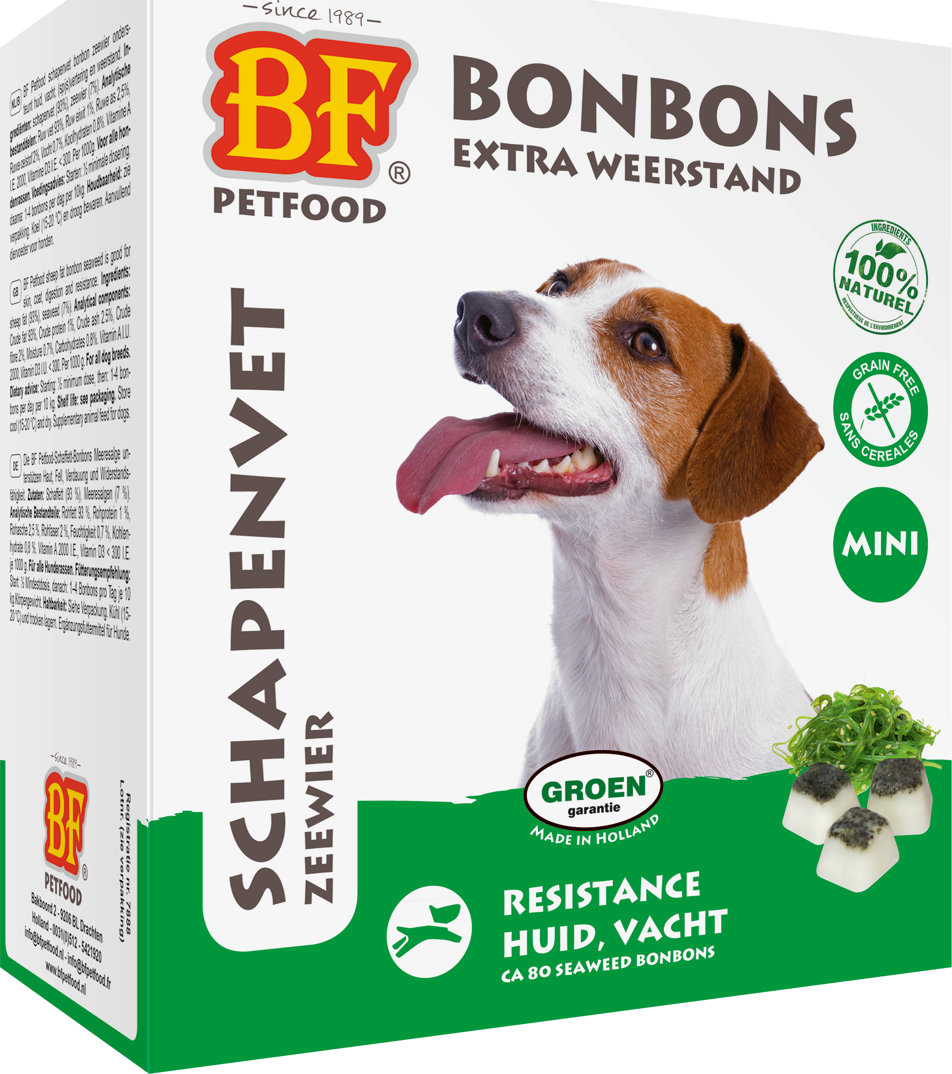 BF Petfood Schapenvet Mini Bonbons Zeewier 80 stuks