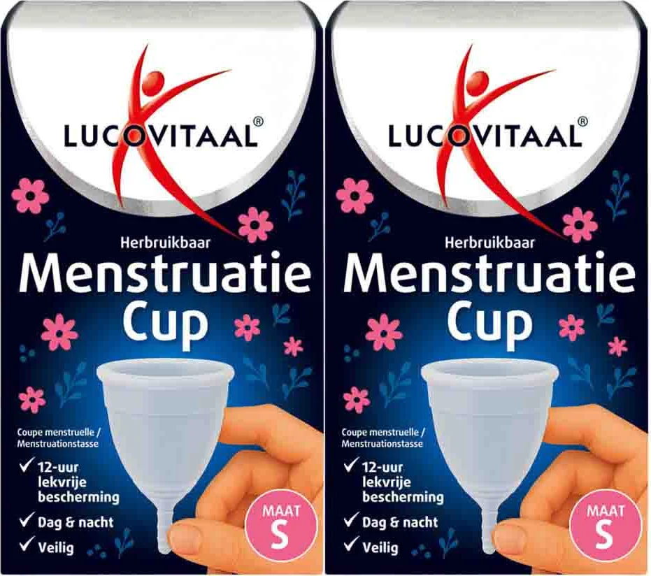 2x Lucovitaal Menstruatie Cup Maat S