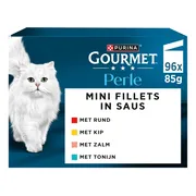 Gourmet Kattenvoer Nat Multipack Perle Mini Filets in saus 96 x 85 gr