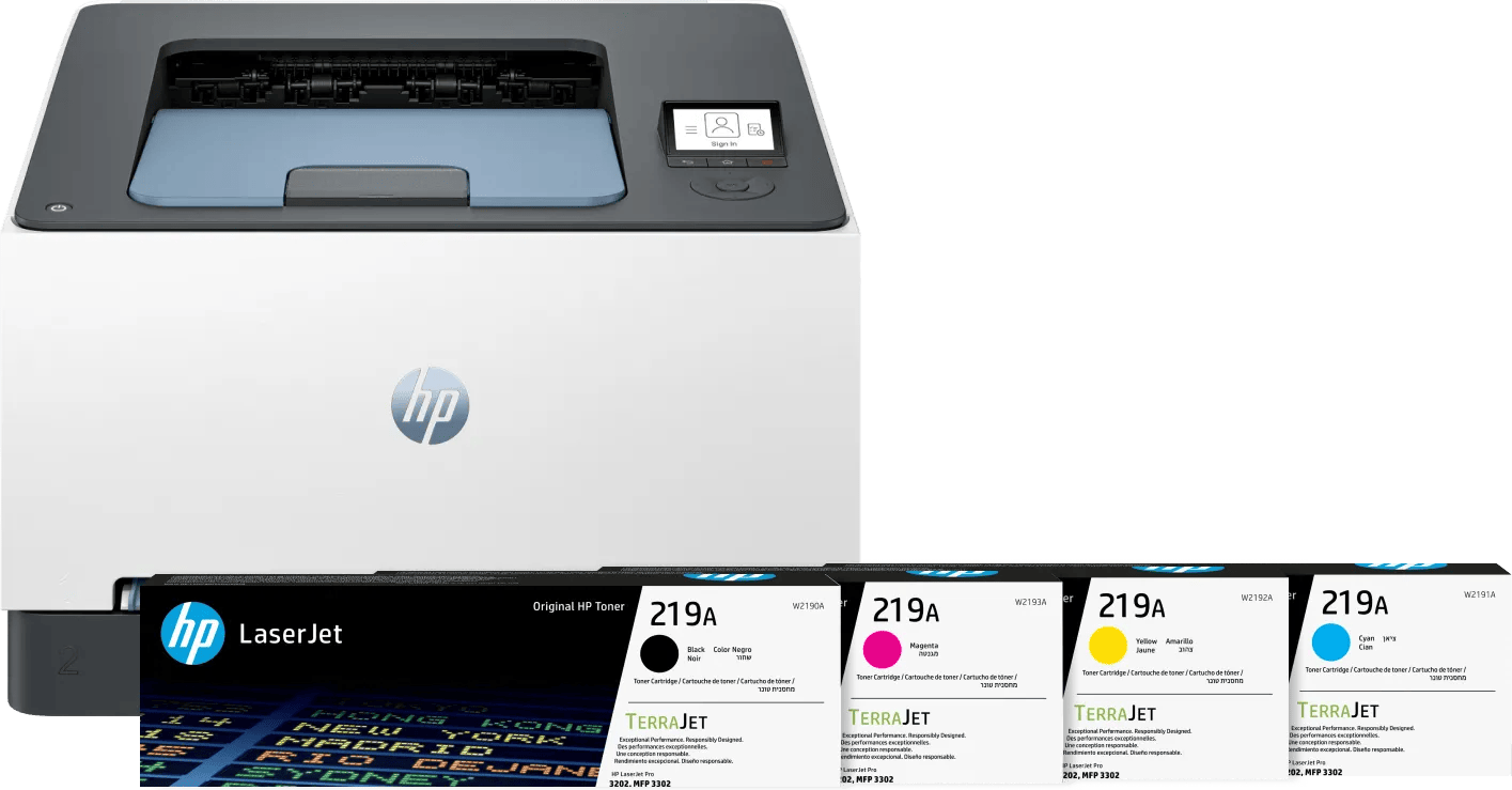 HP Color LaserJet 3202dw + 1 set extra toners