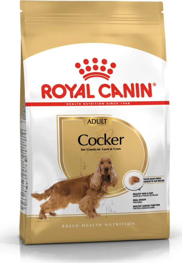 4x Royal Canin Hondenvoer Droog Cocker Adult 3 kg