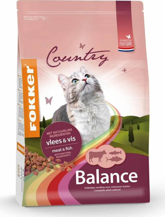 Fokker Country Balance Kattenvoer Vlees & Vis 2,5 kg