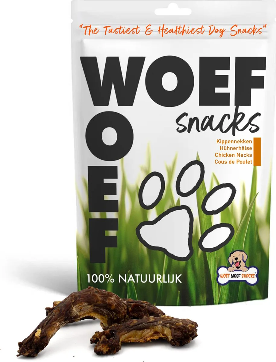 Woef Woef Hondensnack Kippennekken L 750 gr