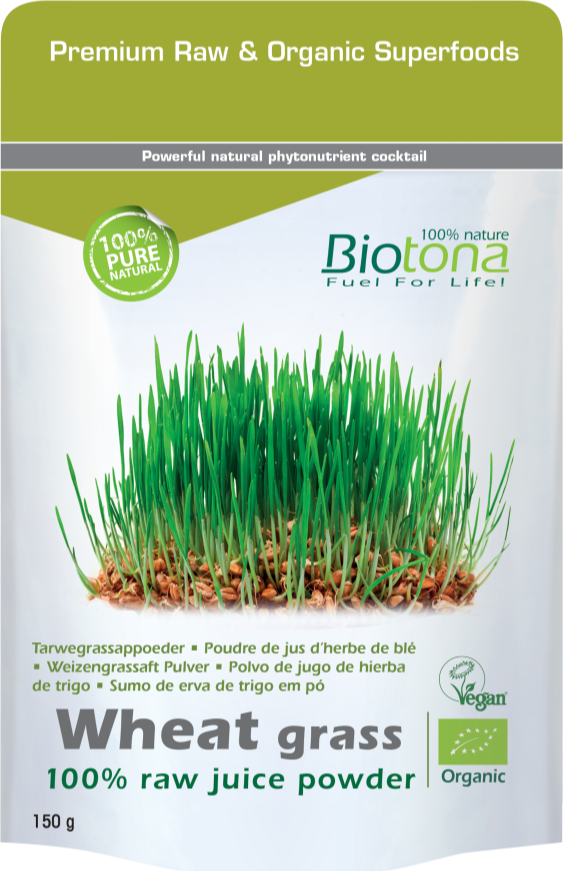 Biotona Wheat Grass 100% Raw Powder 150GR