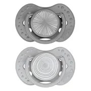 Difrax LOVI Dynamic Pacifier 18+ Months Harmony Dark Grey Light Grey - Fopspeen 2ST