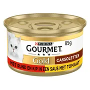 Gourmet Gold Kattenvoer Nat les Cassolettes Rund 85 gr
