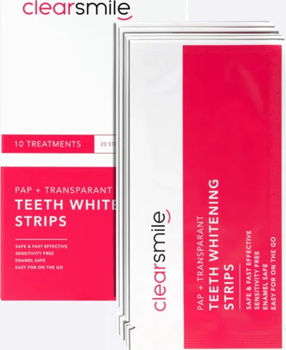 ClearSmile PAP + Transparant Teeth Whitening Strips 10ST