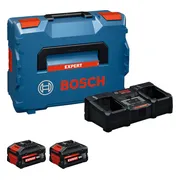 Bosch Professional EXPERT Accu starterset 2x EXBA 18V-80 + EXAL 18V2-320 in L-Boxx - 1600A0373X