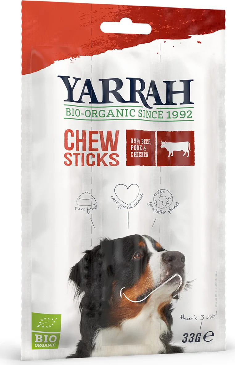 Yarrah Bio Kauwstaafjes Hond Rund 3 stuks