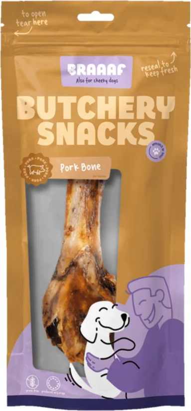 10x Braaaf Hondensnack Butchery Pork Bone