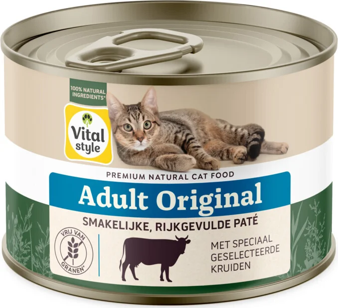 Vitalstyle Kattenvoer Blik Care Rund 200 gr