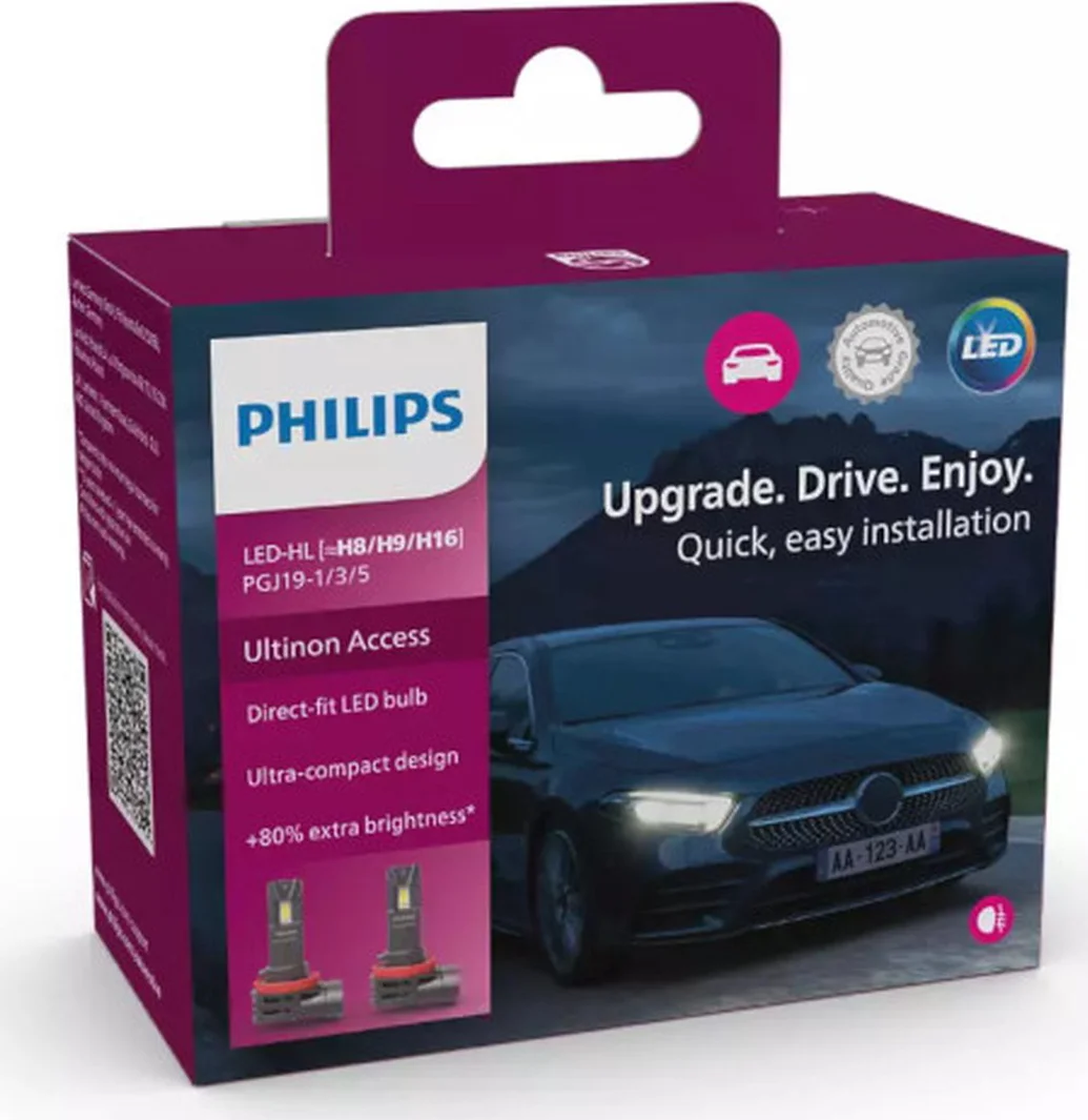 Philips H16/h8/h9 12v 20w Pgj19 Ultinon Autolicht Zilver