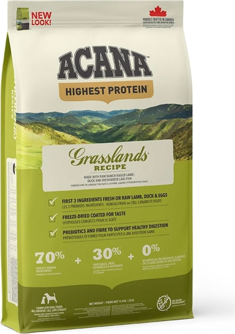 Acana Hondenvoer Highest Protein Grasslands 11,4 kg