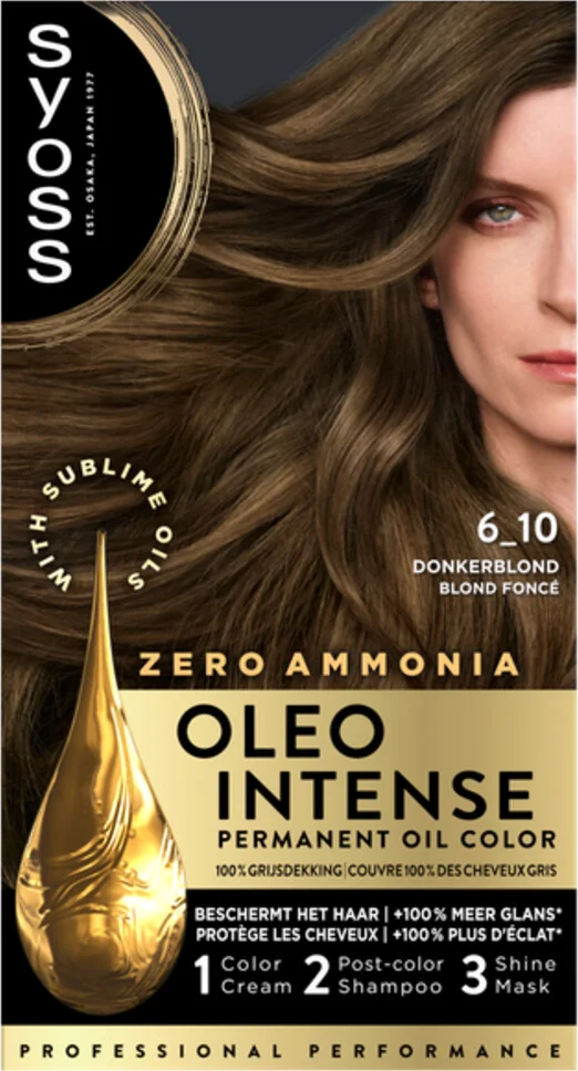 3x Syoss Oleo Intense Haarverf 6-10 Donkerblond