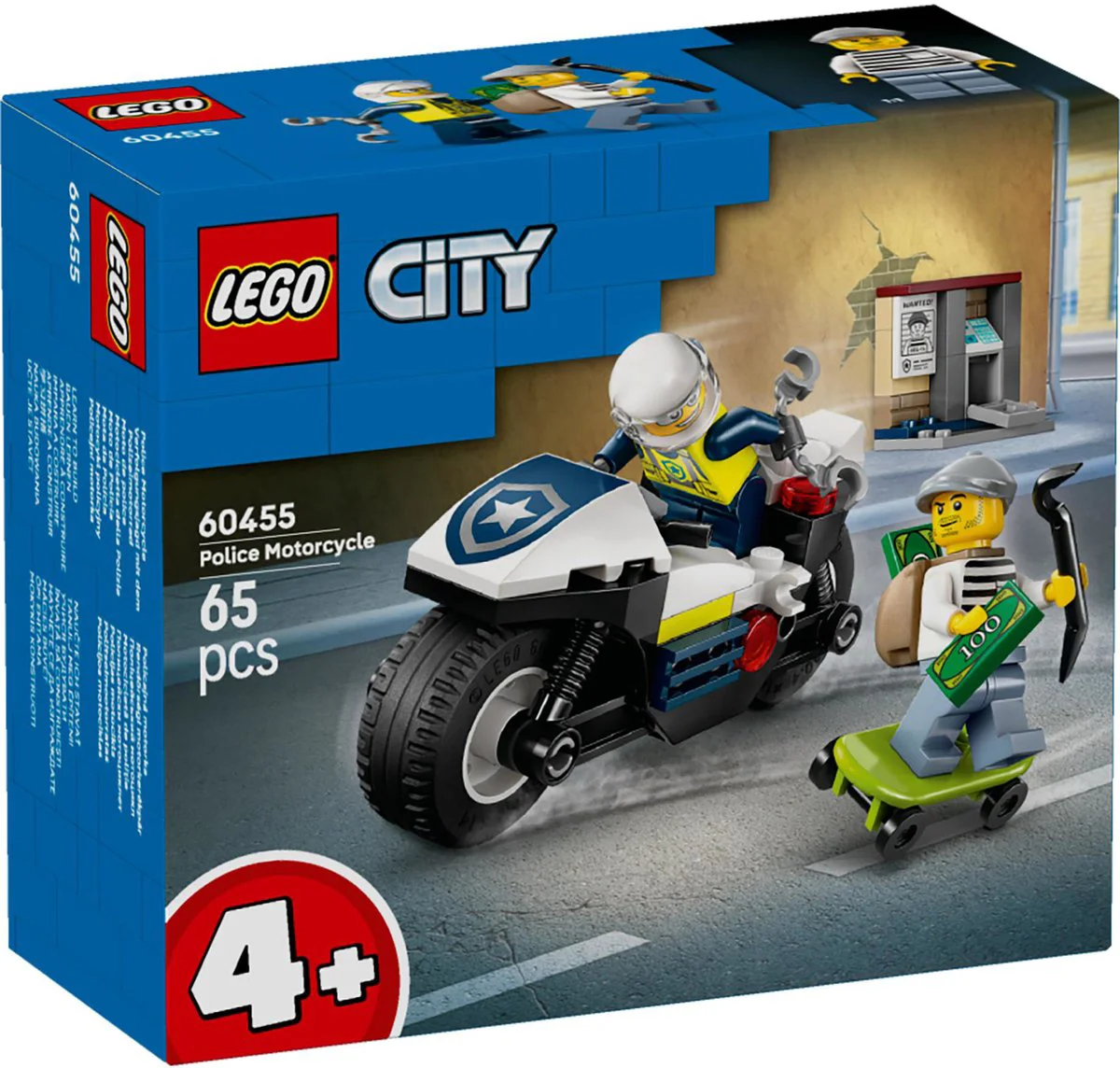 LEGO City Achtervolging op politiemotor 60455