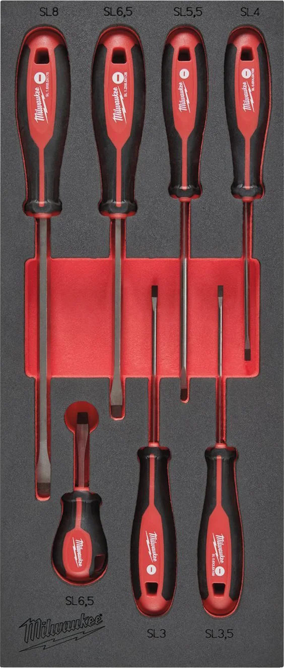 Milwaukee TOOLGUARD™ Foam inlay Tri-Lobe schroevendraaierset Sleuf 7-delig - 4932492395