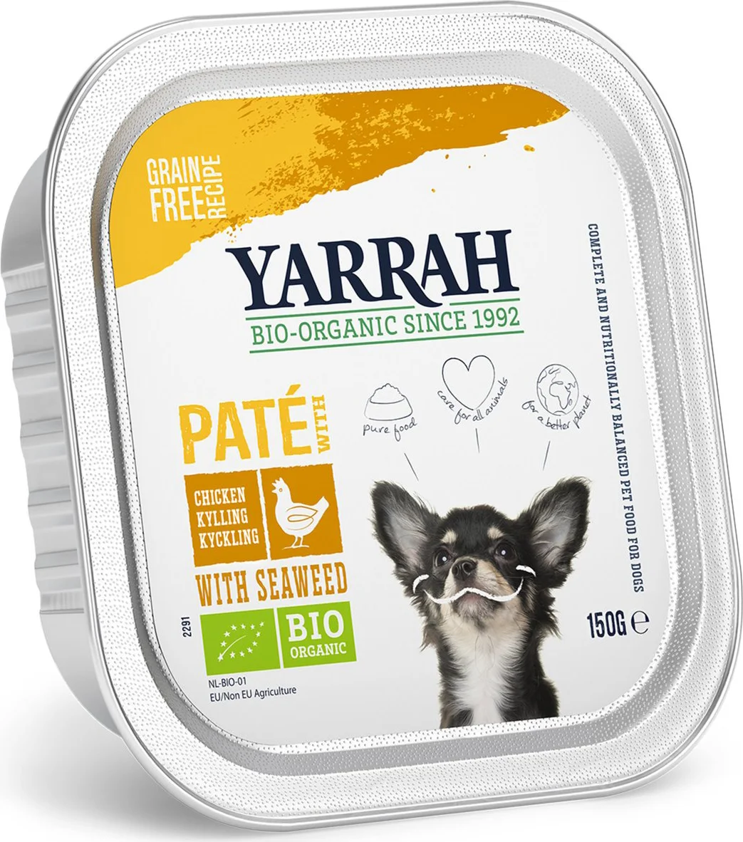 Yarrah Bio Hondenvoer Paté Kip 150 gr