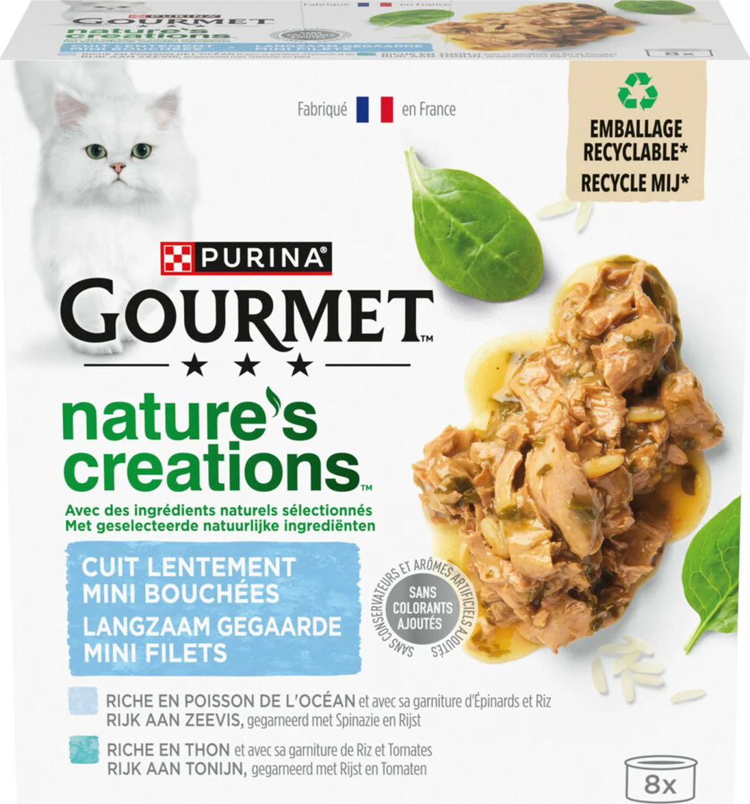 6x Gourmet Nature's Creations Kattenvoer Nat Zeevis 8 x 85 gr