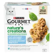 6x Gourmet Nature's Creations Kattenvoer Nat Zeevis 8 x 85 gr