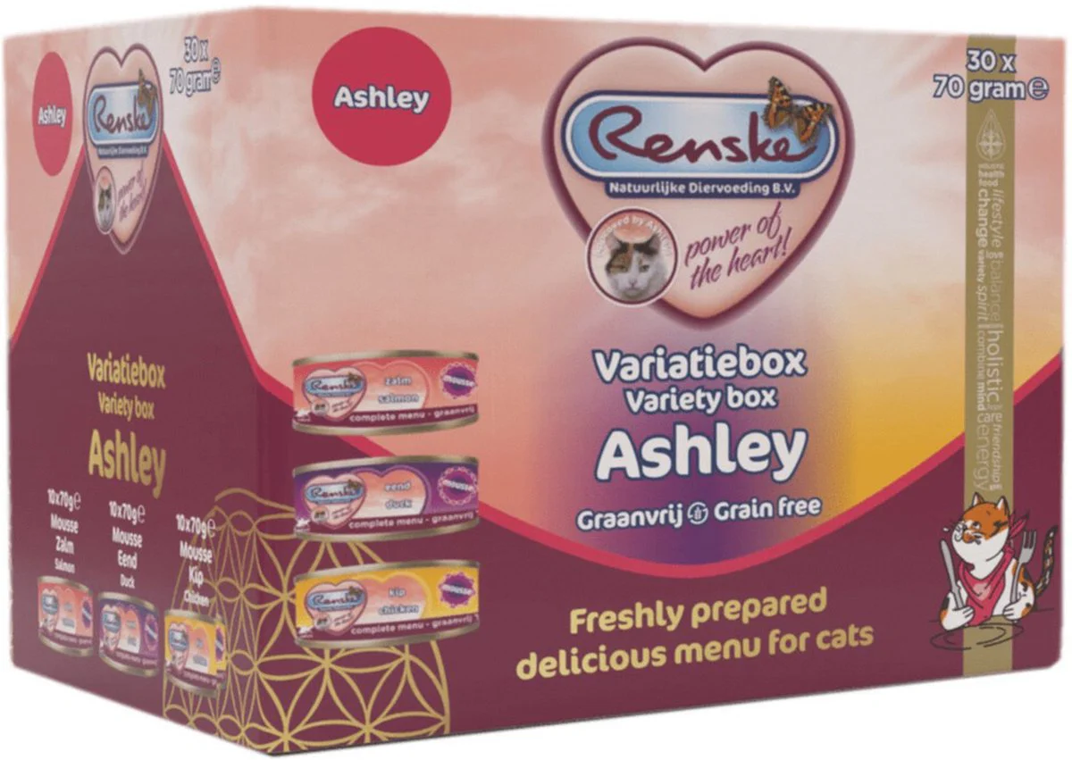 Renske Vers Variatiebox Kattenvoer Nat Ashley 30 x 70 gr