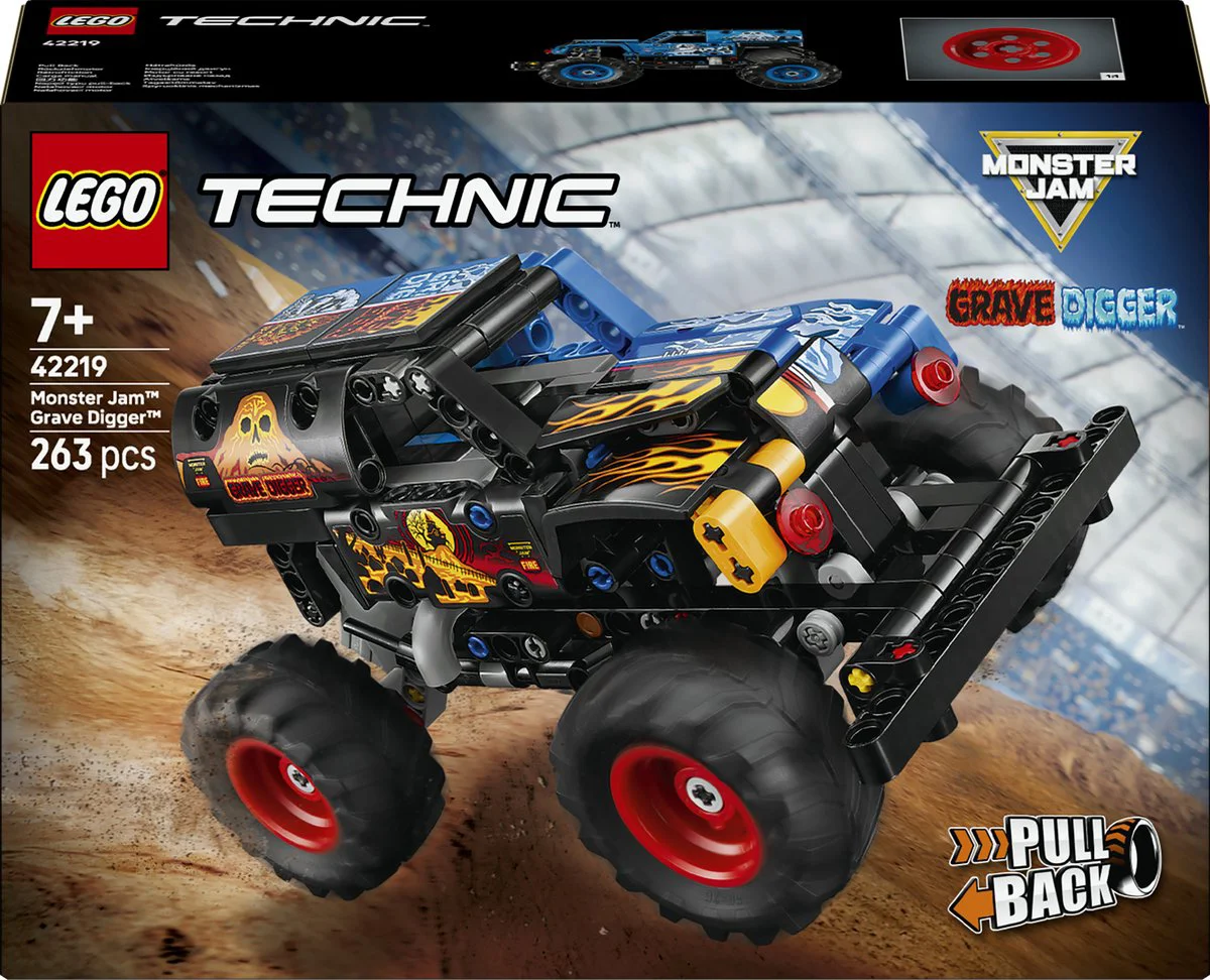 LEGO Technic Monster Jam Grave Digger vuur en ijs 42219