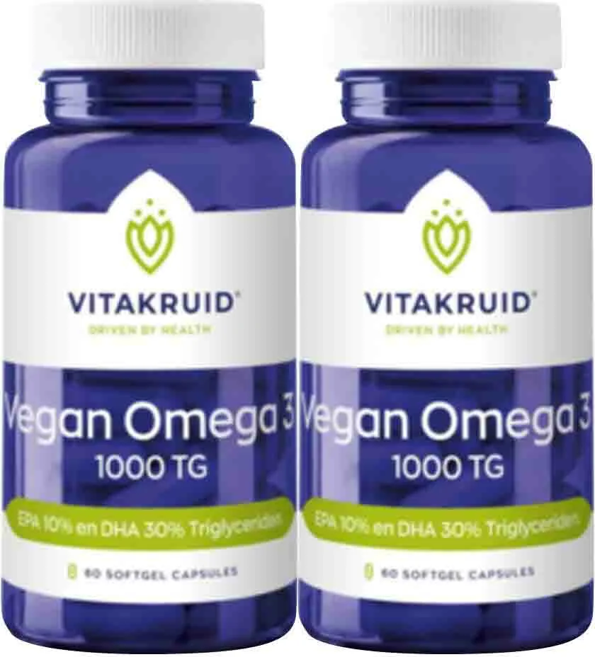 2x Vitakruid Omega-3 1000 TG Vegan 90 capsules