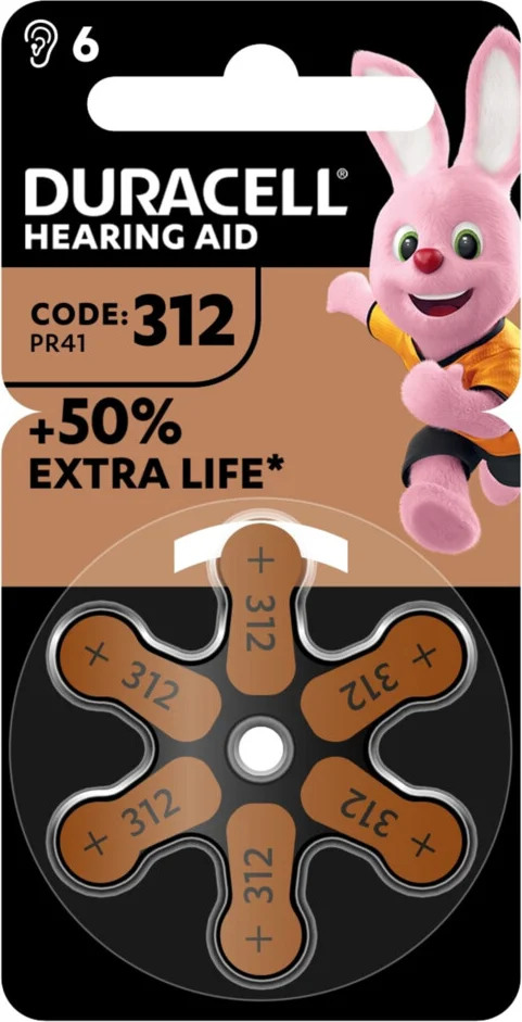 3x Duracell Gehoorapparaat Batterijen 312 6 stuks