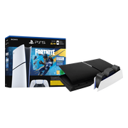 Sony PlayStation 5 Slim Digital Edition Fortnite bundel + Covers Zwart + Oplaadstation