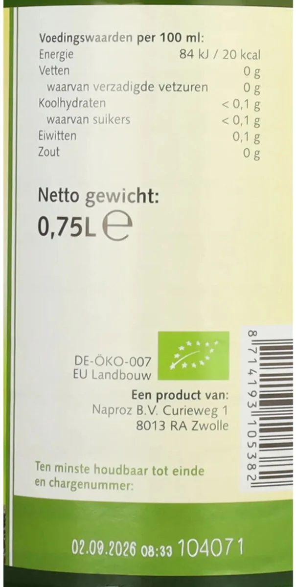 Boerjan Appelazijn Bio 750ML